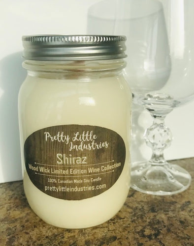 Shiraz Wine Wood Wick Soy Candle